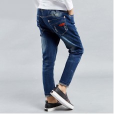 Pull-on ankle jeans
